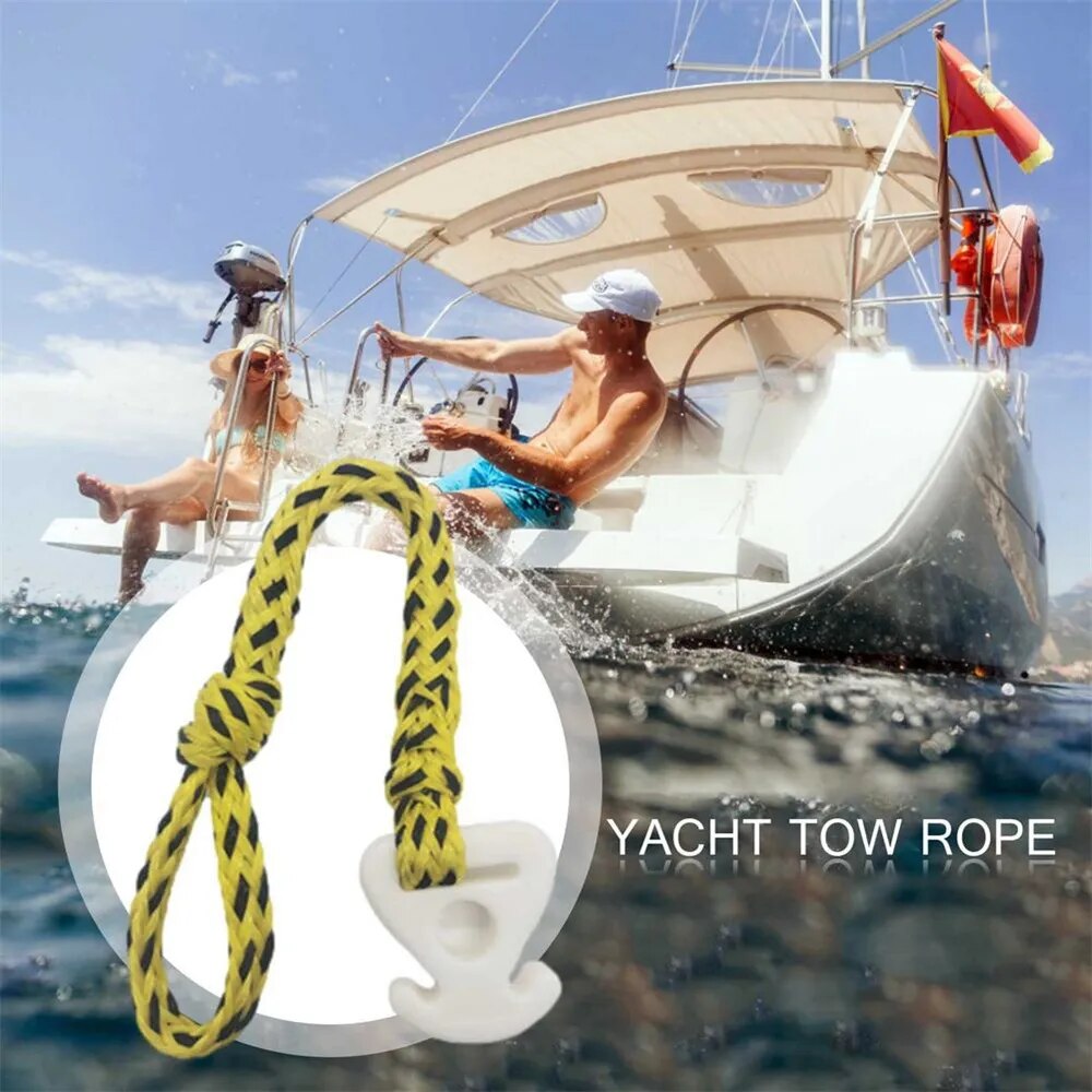 1 connecteur de corde de ski nautique, tube remorquable, corde pour bateau, remorquage rapide