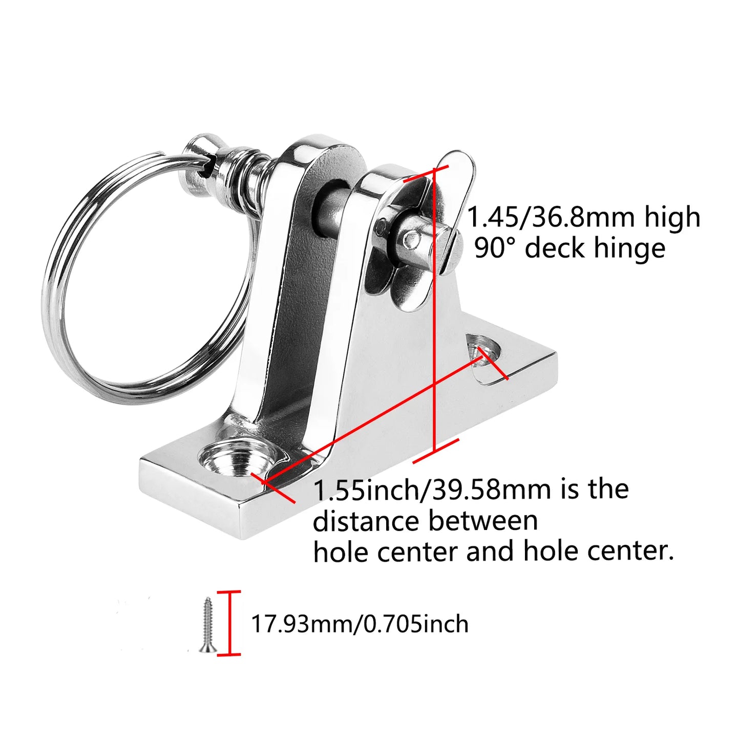 Kit de fixation pour toit Bimini, pour tube rond de 25 mm de diamètre extérieur, bateau