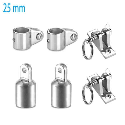 Kit de fixation pour toit Bimini, pour tube rond de 25 mm de diamètre extérieur, bateau