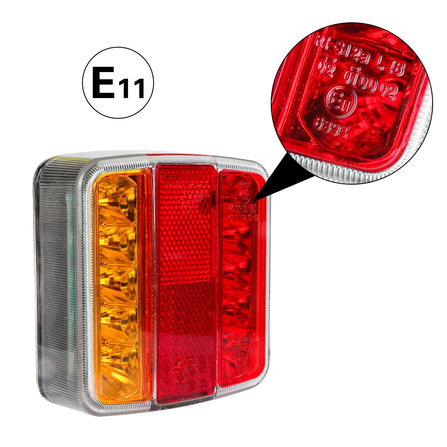 AOHEWEI Lot de 2 feux arrière LED pour remorque, feux de freinage et feux latéraux arrière étanches