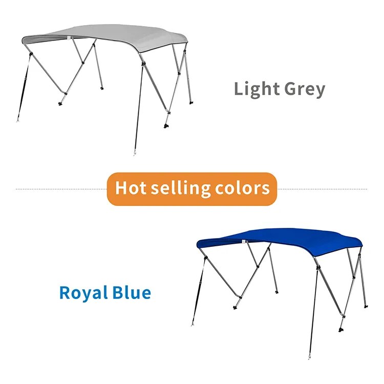 Bimini 3/4 Bow pour bateau, pare-soleil en toile 600D