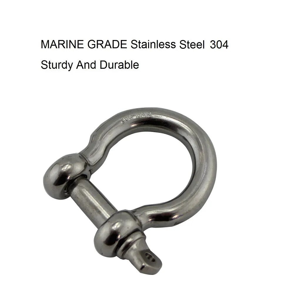 1 manille d'ancrage de sécurité en acier inoxydable 304 de 4 mm, 5 mm, 6 mm