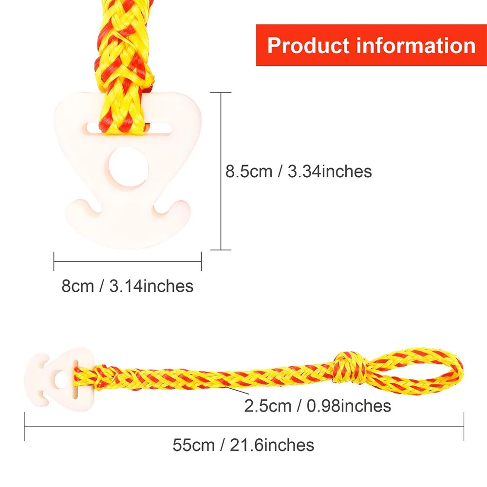 1 connecteur de corde de ski nautique, tube remorquable, corde pour bateau, remorquage rapide