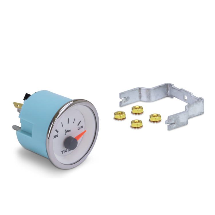 Sierra 62549P White Premier Pro Series Trim Gauge