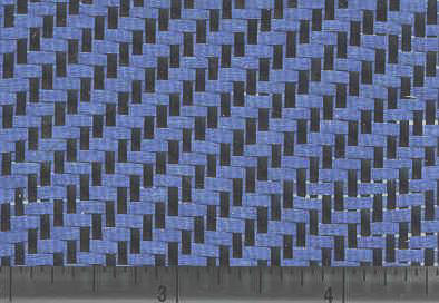 5.5oz Carbon/Kevlar Hybrid Fabric 2×2 Twill Weave (Black/Blue) - 1st Quality