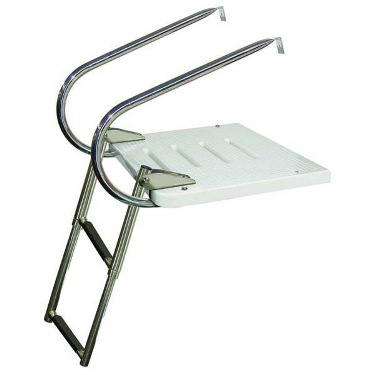 JIF 2-Step I/O Transom Platform w/ Over Platform Ladder