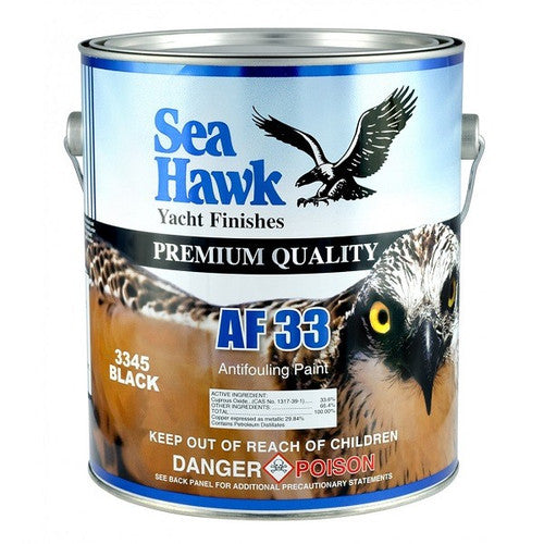 Sea Hawk AF33 antifouling bottom paint can, marine hull bottom paint
