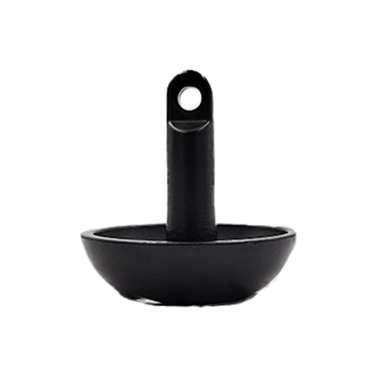 Black vinyl coated mushroom anchor with lifting eye, marine mushroom anchor for soft bottoms