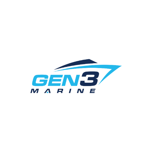 Gen3 Marine logo with stylized boat hull graphic, boating gear and accessories brand