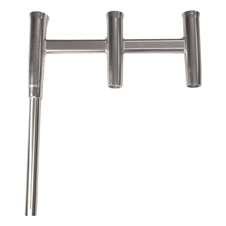 Stainless steel three-tube fishing rod holder rack, boat-mounted rod holders