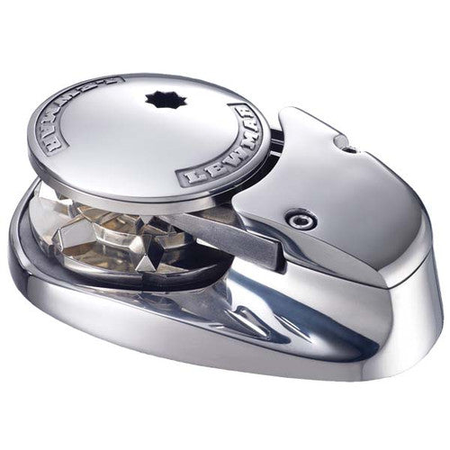 Chrome Lewmar anchor windlass with chain gypsy, marine anchoring windlass