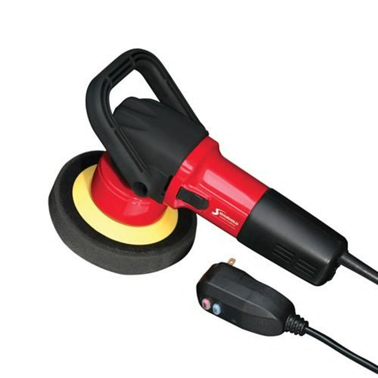 Red dual-action orbital buffer polisher with foam pad, buffers and pads category