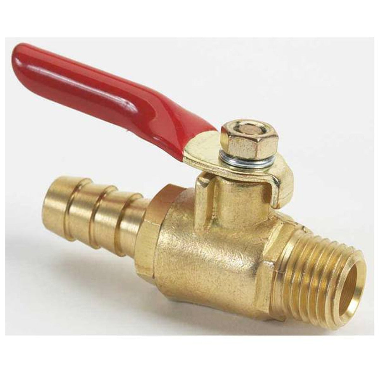 Moeller Brass Fuel Shut-Off Valve 1/4" NPT - 3/8" Barb