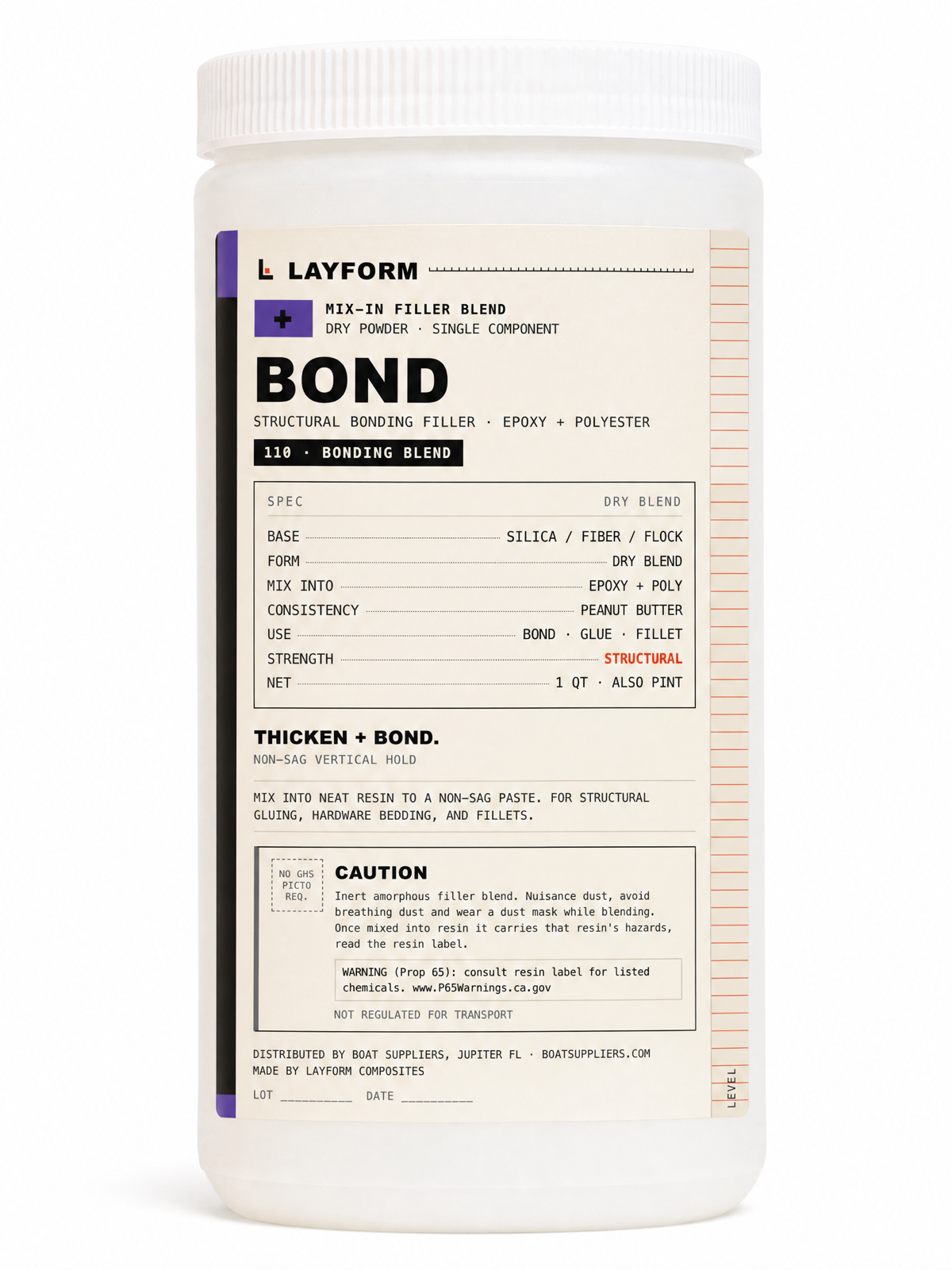 Layform Structural Adhesive Blend, Bond LF-110, 16 oz
