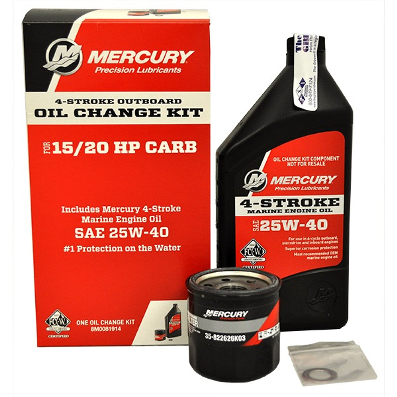 Mercury 8M0081914 15/20 hp 4-Stroke Oil Change Kit