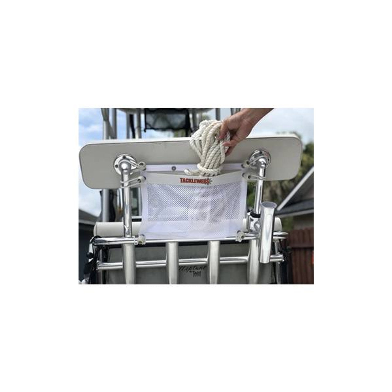 TackleWebs 16"W x 12"H White Bungee Pocket