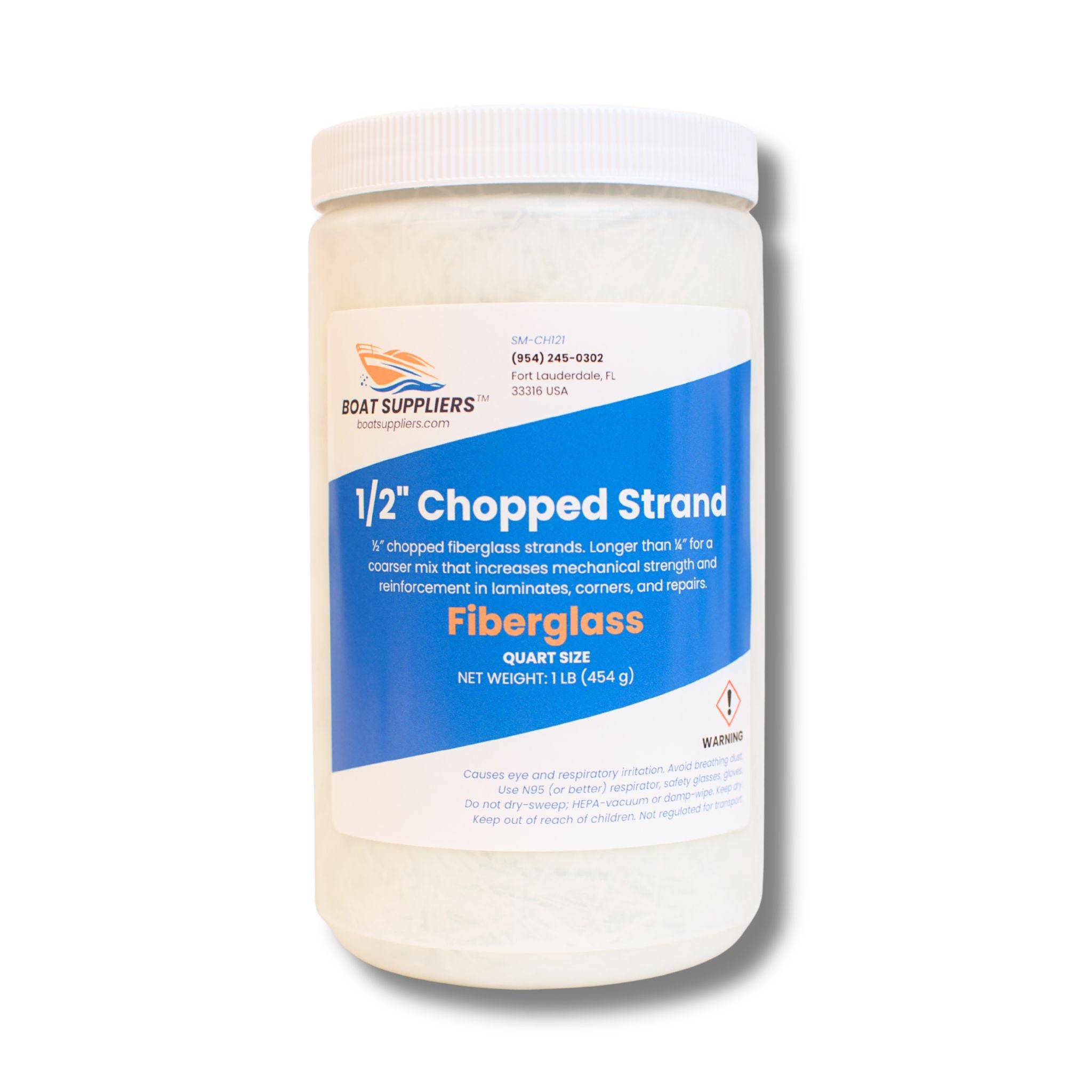 1/2" Chopped Strand Fiberglass - Quart