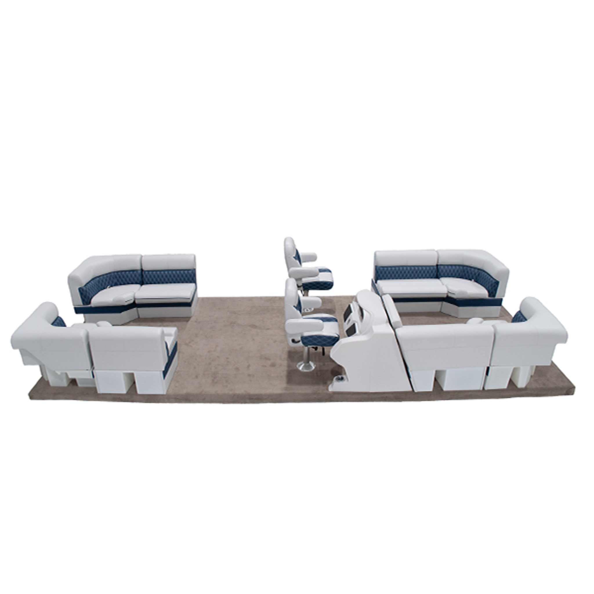 Lippert Sunset Collection Double Bucket Front & Rear Lounge Pontoon Furniture Set