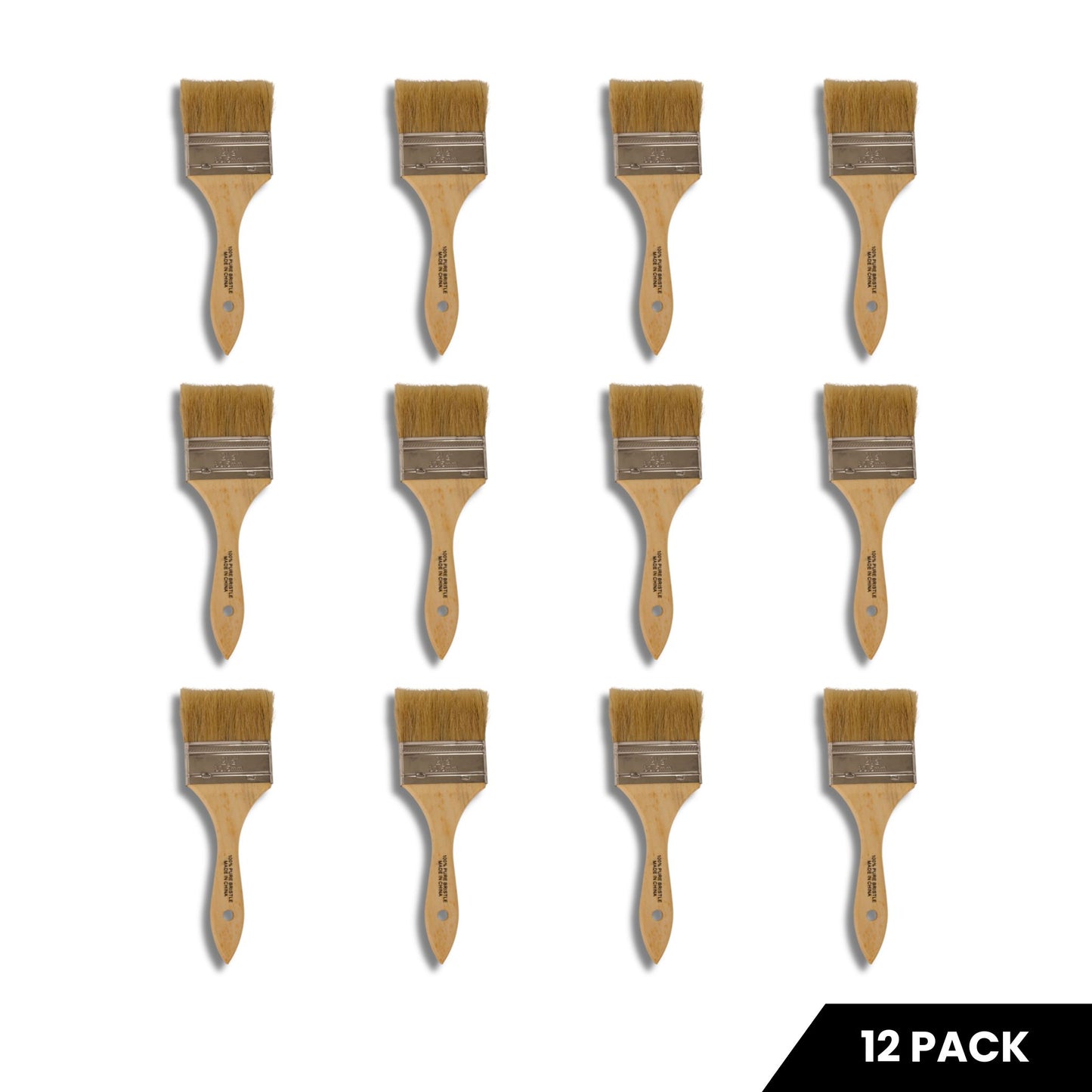 2-1/2" Chip Brushes - 12 Pack