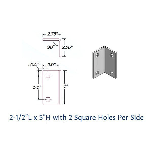 Tie Down Dock System Heavy-Duty Angle Bracket