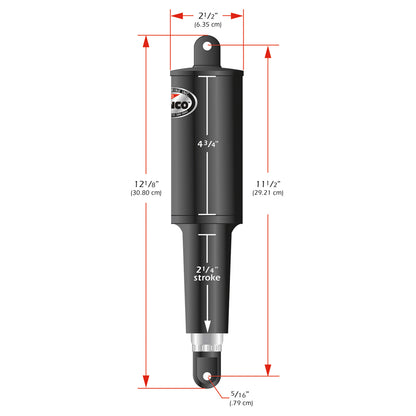 Lenco 101 Standard Actuator - 12V - 2-1/4" Stroke