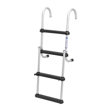 JIF Marine Stainless 4 Step Removable Folding Pontoon Ladder