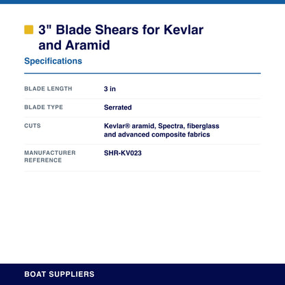 3" Blade Shears for Kevlar® and Aramid specifications