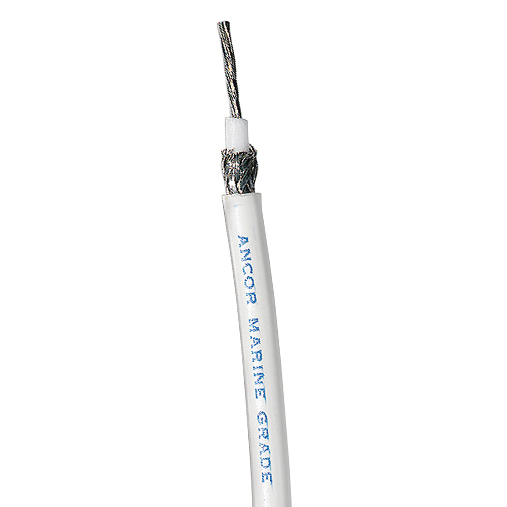 Ancor RG 8X White Tinned Coaxial Cable - 100&#39;