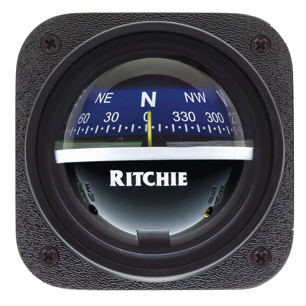 Ritchie V-537B Explorer Compass - Bulkhead Mount - Blue Dial