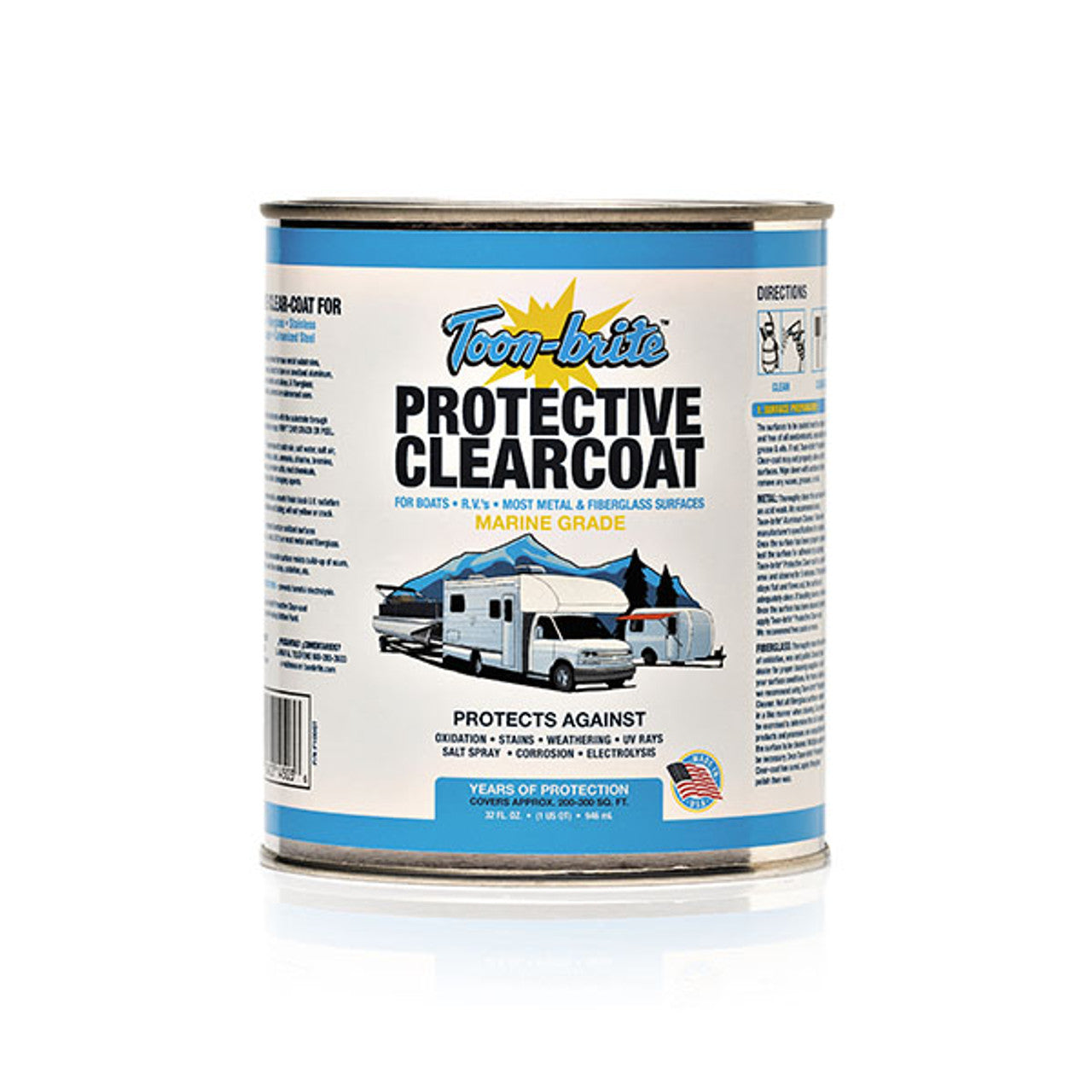 Toon-Brite Protective Clear Coat For Boats