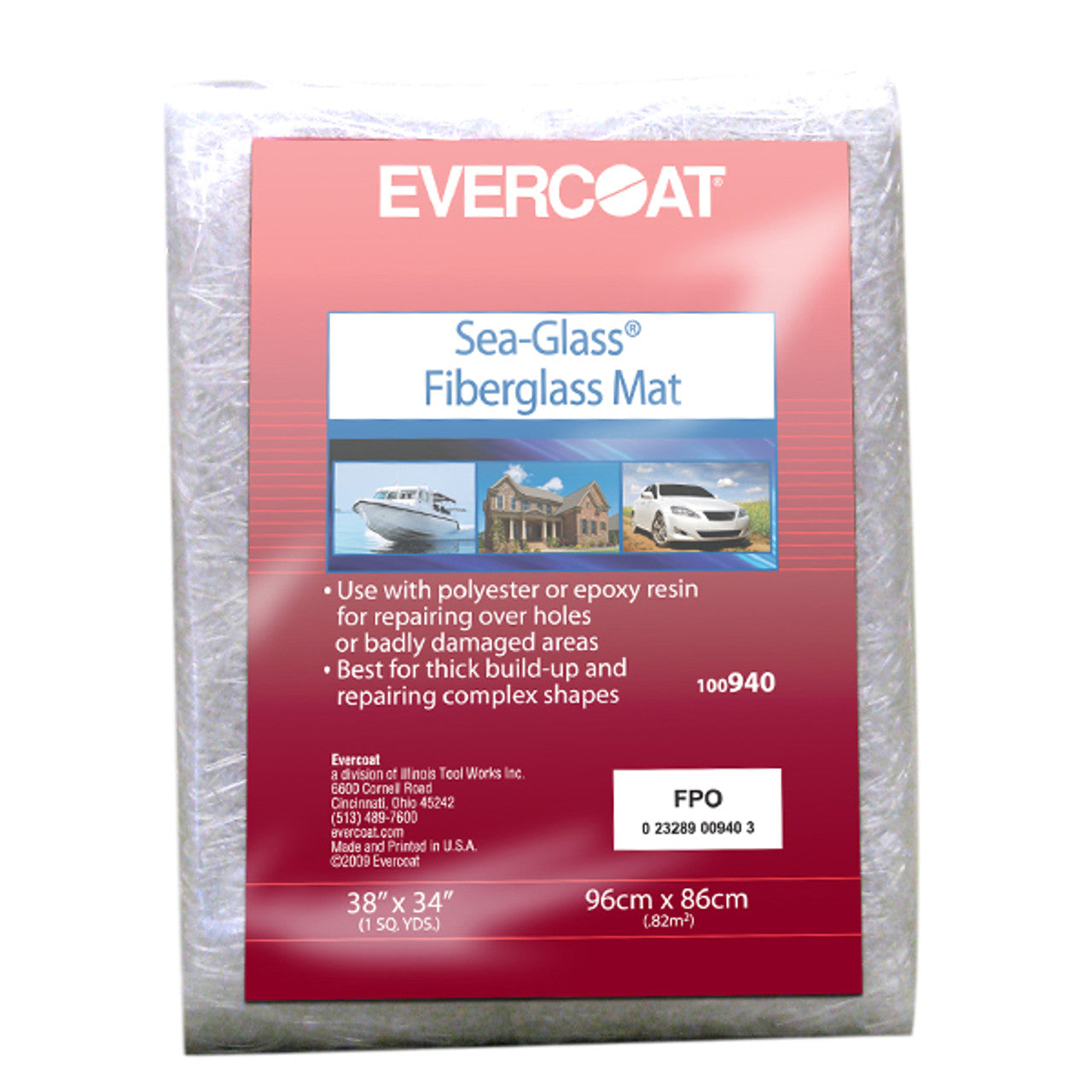 Sea-Glass 1.5oz Fiberglass Mat Non-Woven