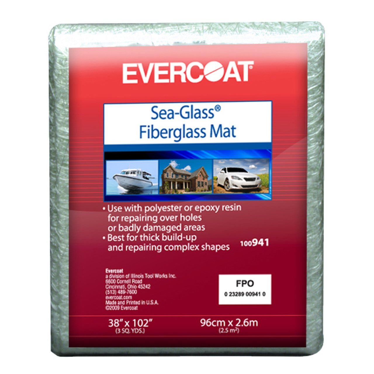 Sea-Glass 1.5oz Fiberglass Mat Non-Woven