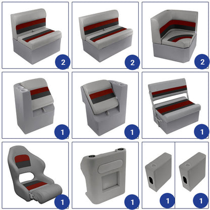Wise Deluxe 22'+ Traditional Pontoon Furniture Set