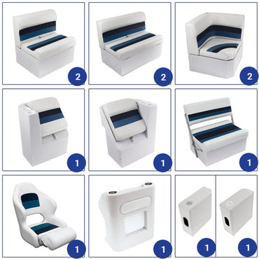Wise Deluxe 22'+ Traditional Pontoon Furniture Set