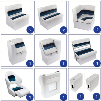 Wise Deluxe 22'+ Traditional Pontoon Furniture Set