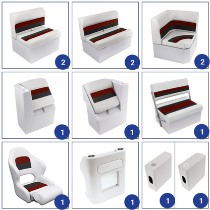 Wise Deluxe 22'+ Traditional Pontoon Furniture Set