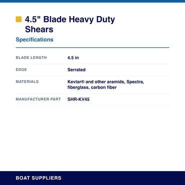 4.5" Blade Heavy Duty Shears for Kevlar® and Aramid specifications