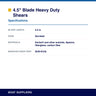 4.5" Blade Heavy Duty Shears for Kevlar® and Aramid specifications