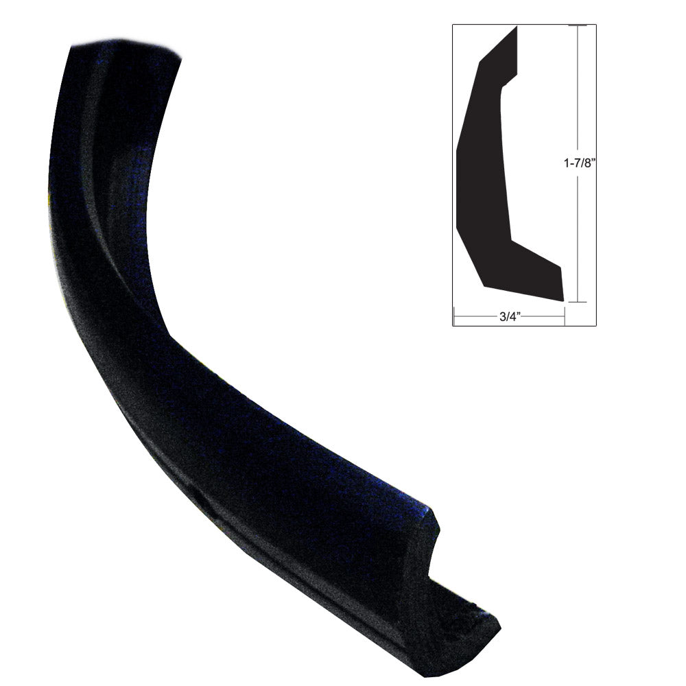 TACO Semi-Rigid Rub Rail Kit - Black w/No Insert - 30'