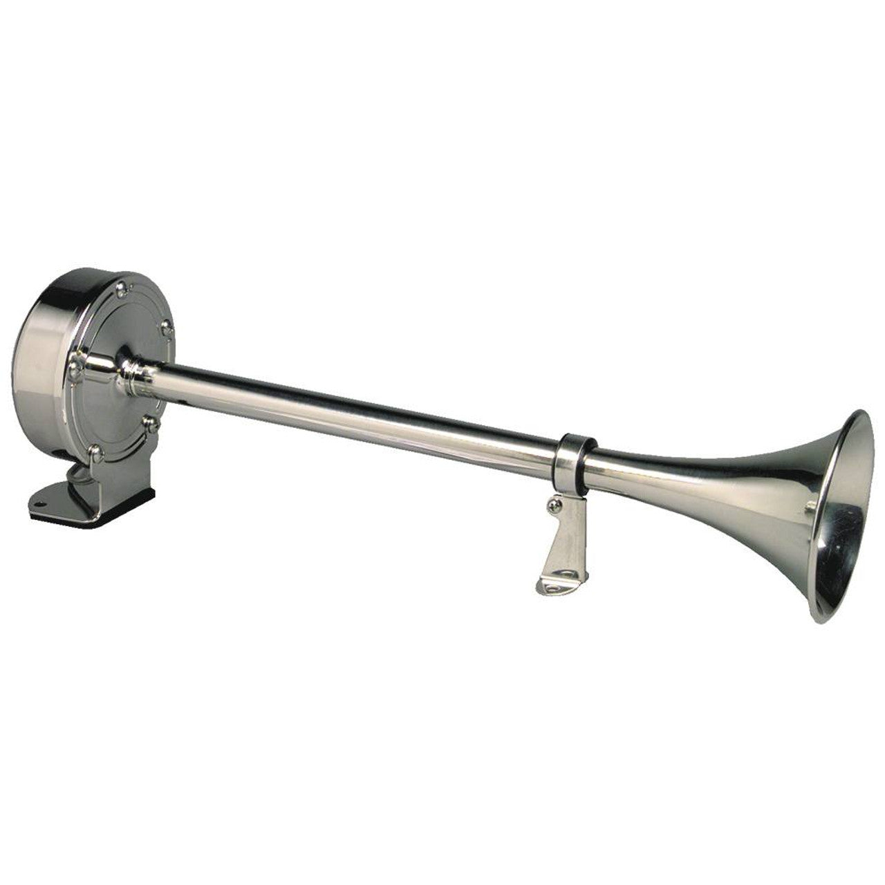 Ongaro 10027 Deluxe SS Single Trumpet Horn - 12V
