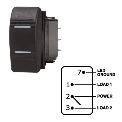 Blue Sea Contura Black Rocker Switch