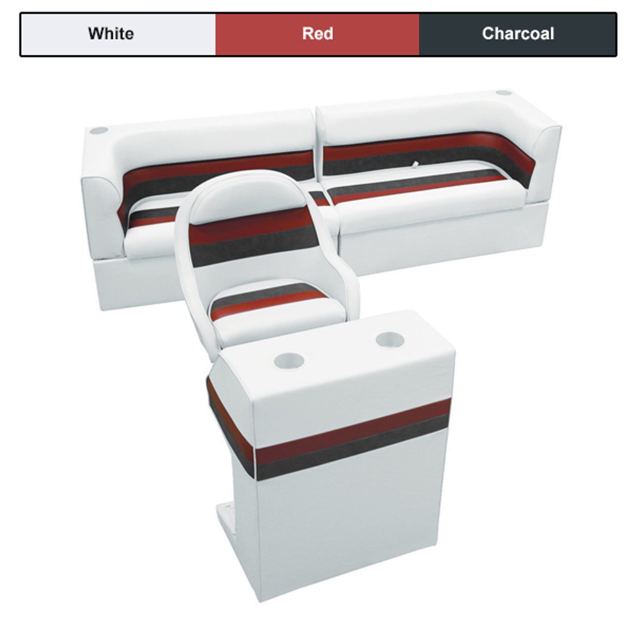 Wise Deluxe Rear Bench & Console Pontoon Furniture Set