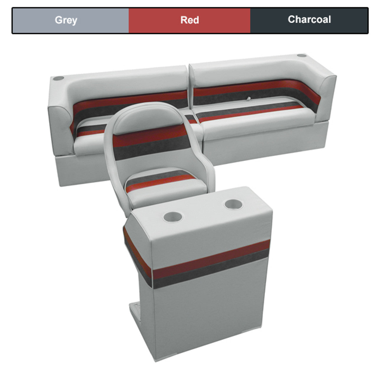 Wise Deluxe Rear Bench & Console Pontoon Furniture Set