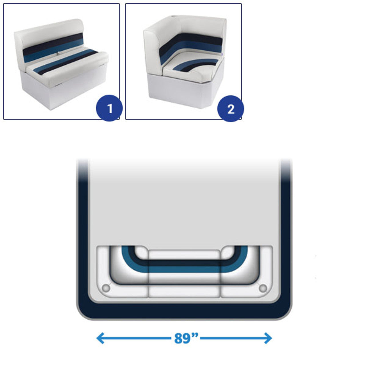 Wise Deluxe Rear Pontoon Furniture Set