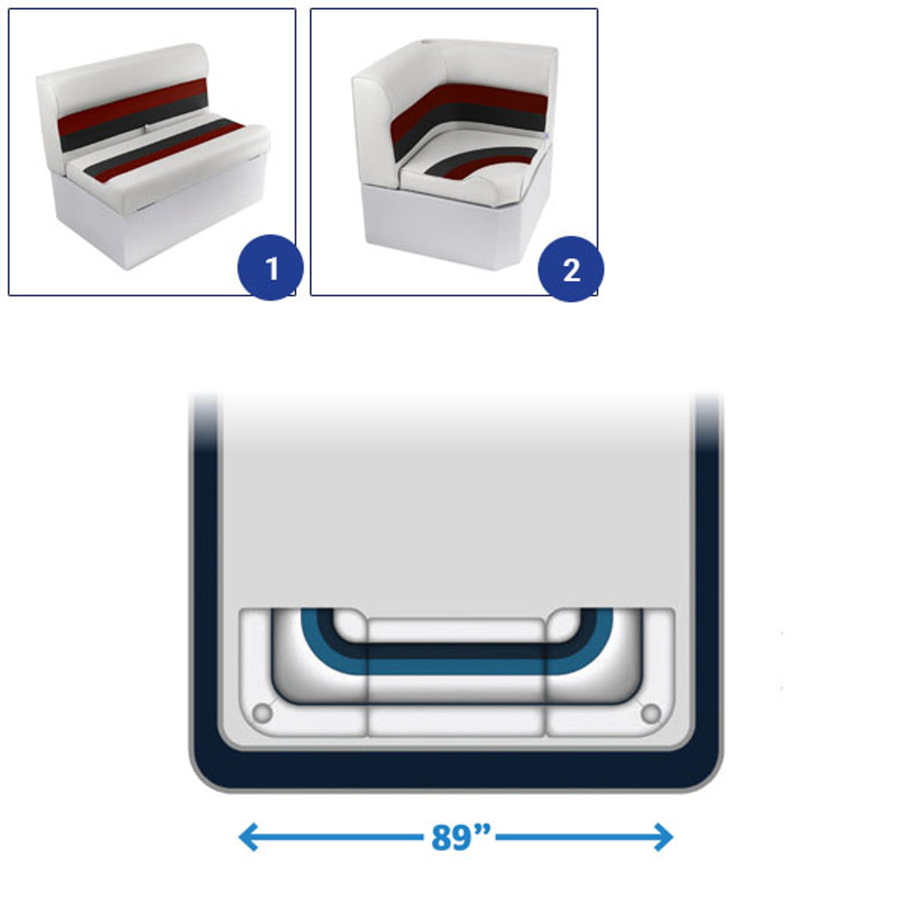 Wise Deluxe Rear Pontoon Furniture Set