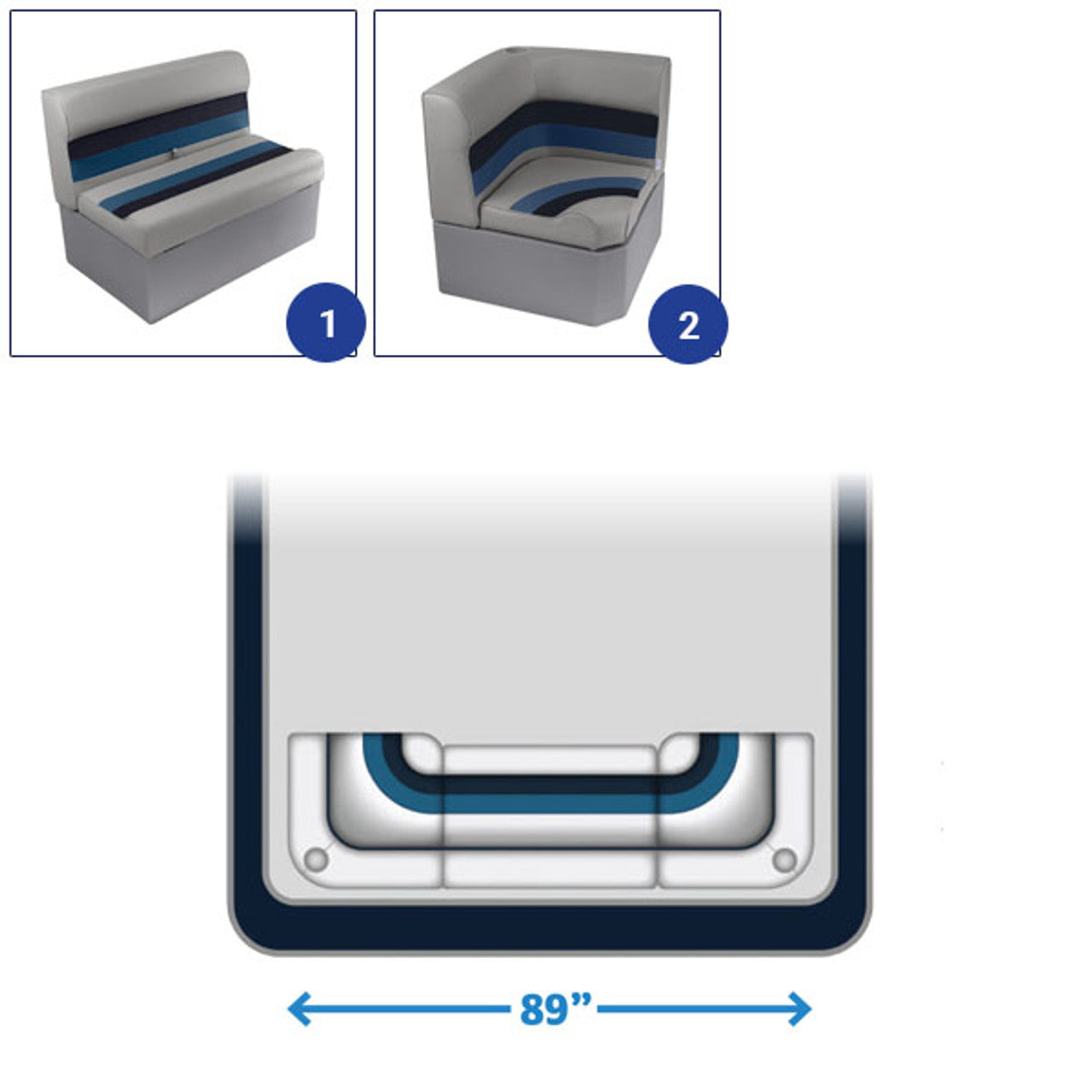 Wise Deluxe Rear Pontoon Furniture Set