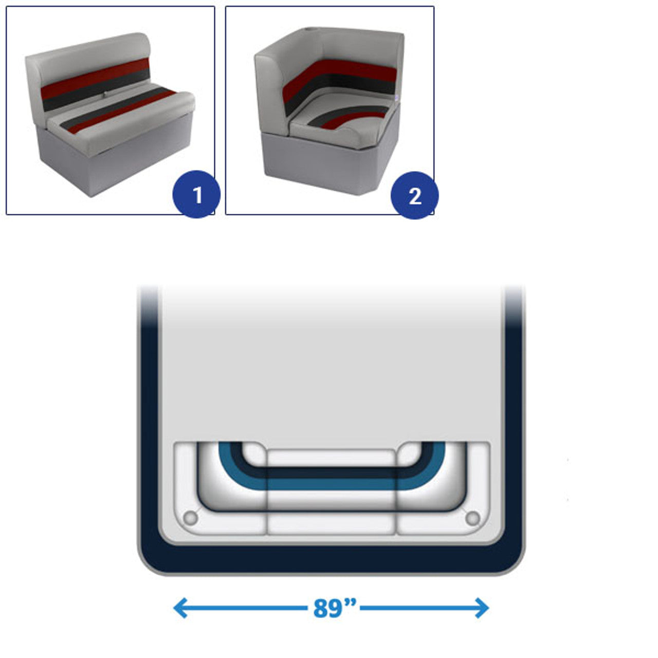 Wise Deluxe Rear Pontoon Furniture Set