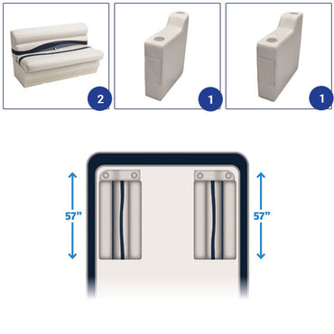Wise Premier Bench Pontoon Furniture Set