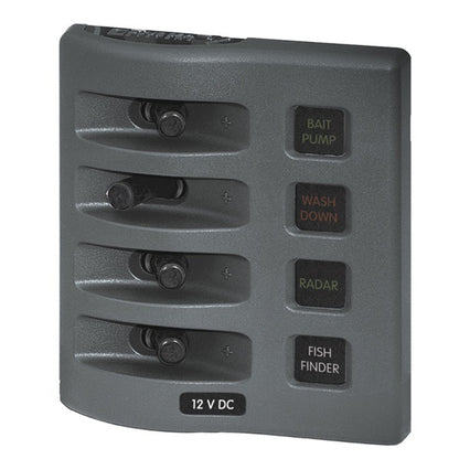 Blue Sea WeatherDeck Waterproof Fuse Panel - 4 Switch