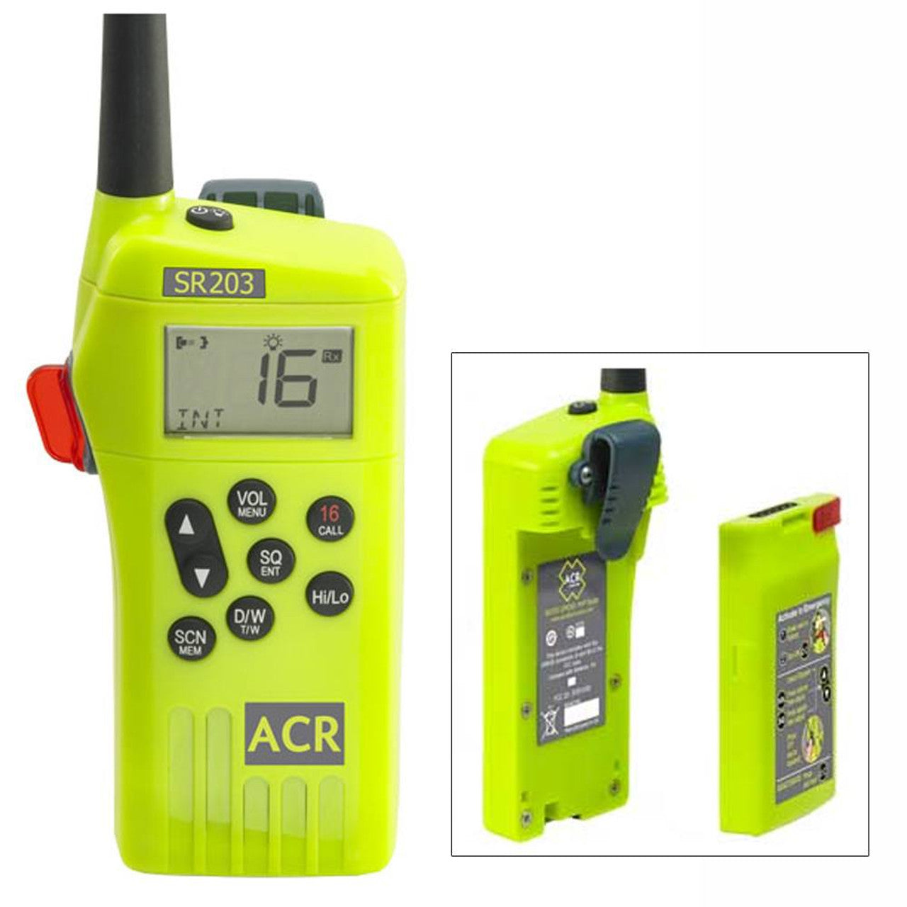 ACR 2827 SR203 GMDSS Survival Radio w/Replaceable Lithium Battery